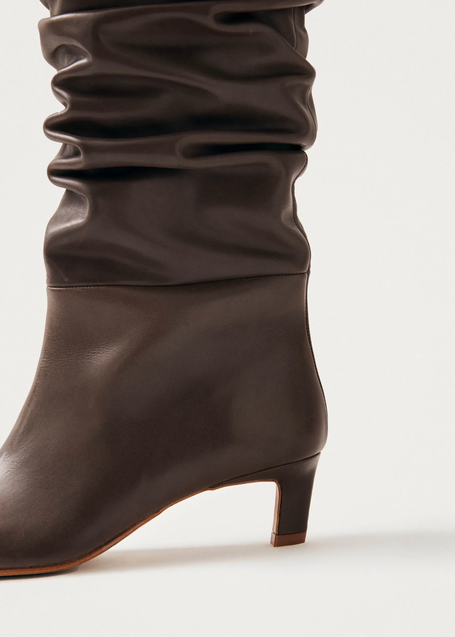 Kalila Brown Leather Boots - Image 4