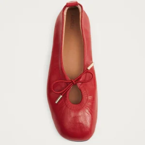Rosalind Red Leather Ballet Flats