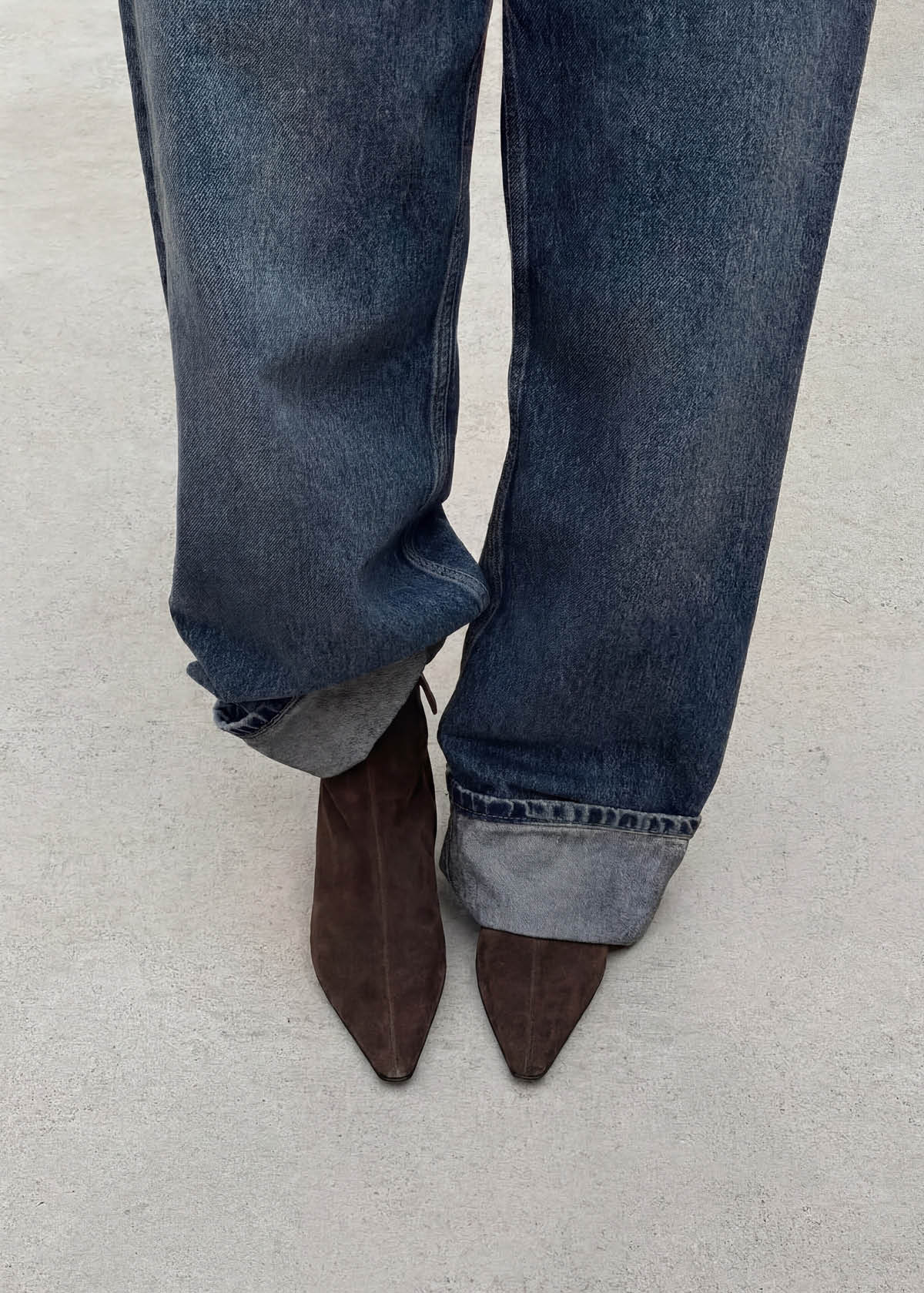 Ambar Suede Brown Leather Ankle Boots - Image 2