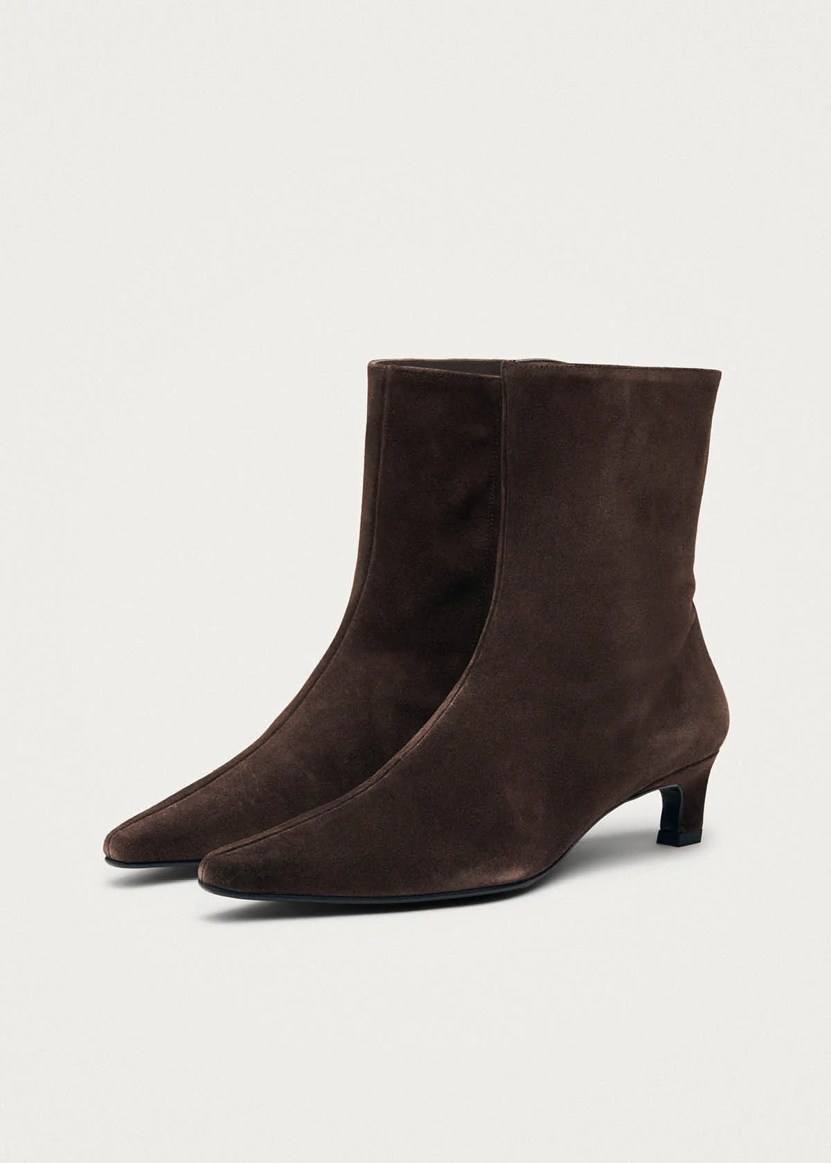 Ambar Suede Brown Leather Ankle Boots - Image 4