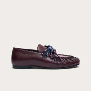 Aven Lace Rift Burgundy Leather Loafers