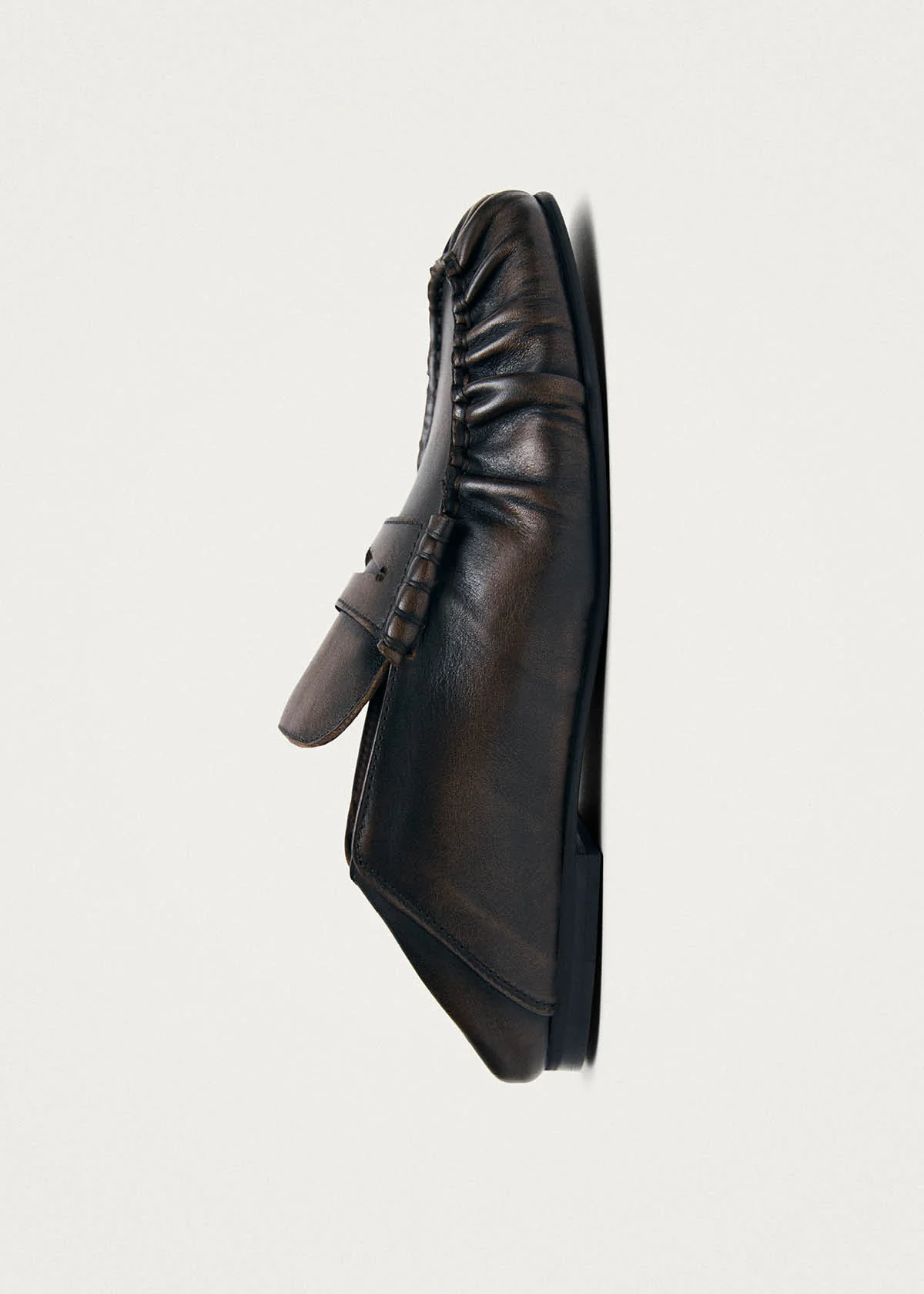 Aven Mule Vintage Effect Brown Leather Loafers - Image 4