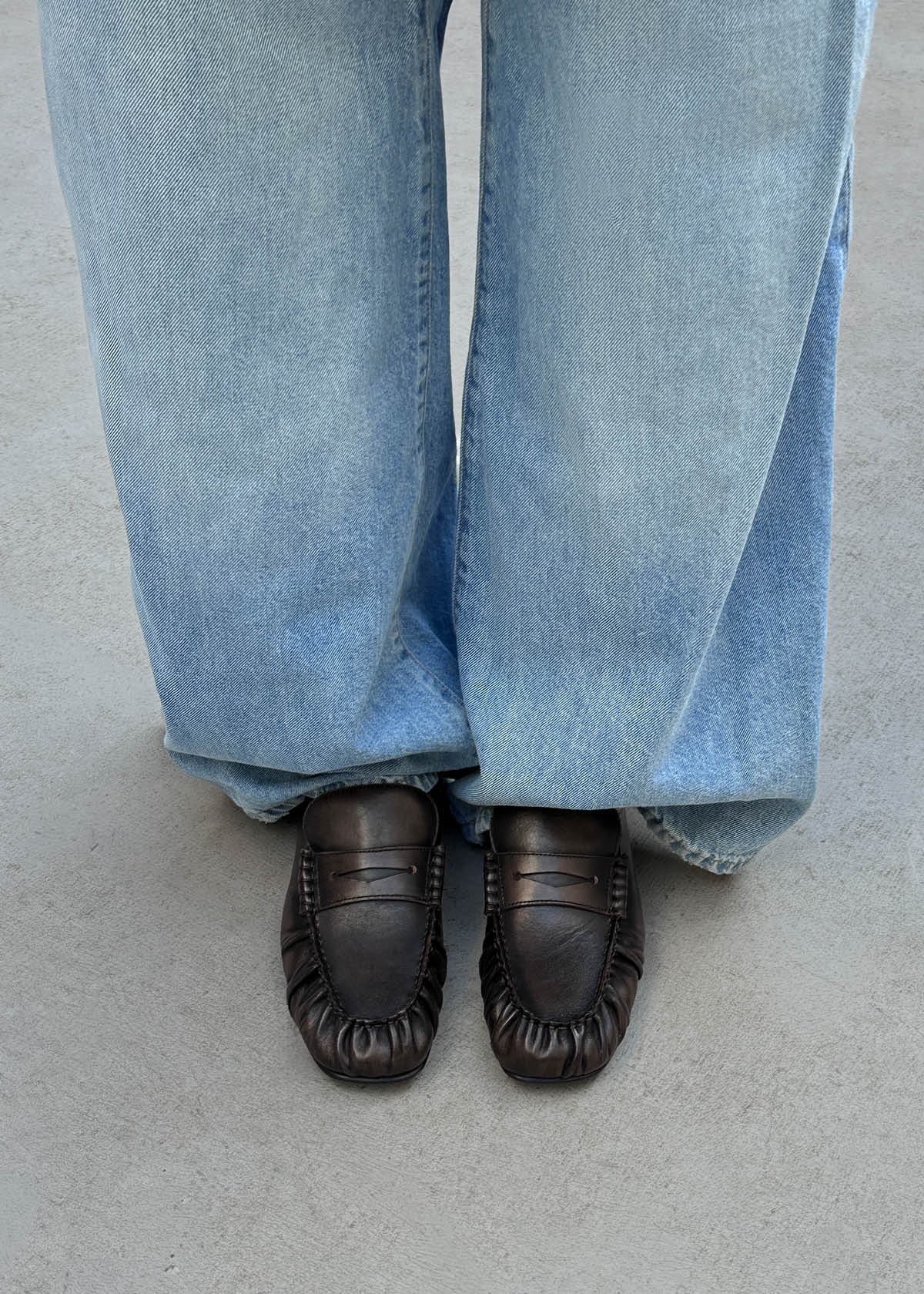 Aven Mule Vintage Effect Brown Leather Loafers - Image 2