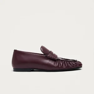 Aven Burgundy Vegan Leather Loafers