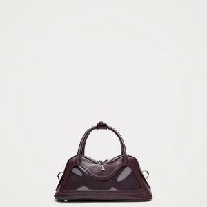 Hilma Mini Vinyl Burgundy Leather Bag