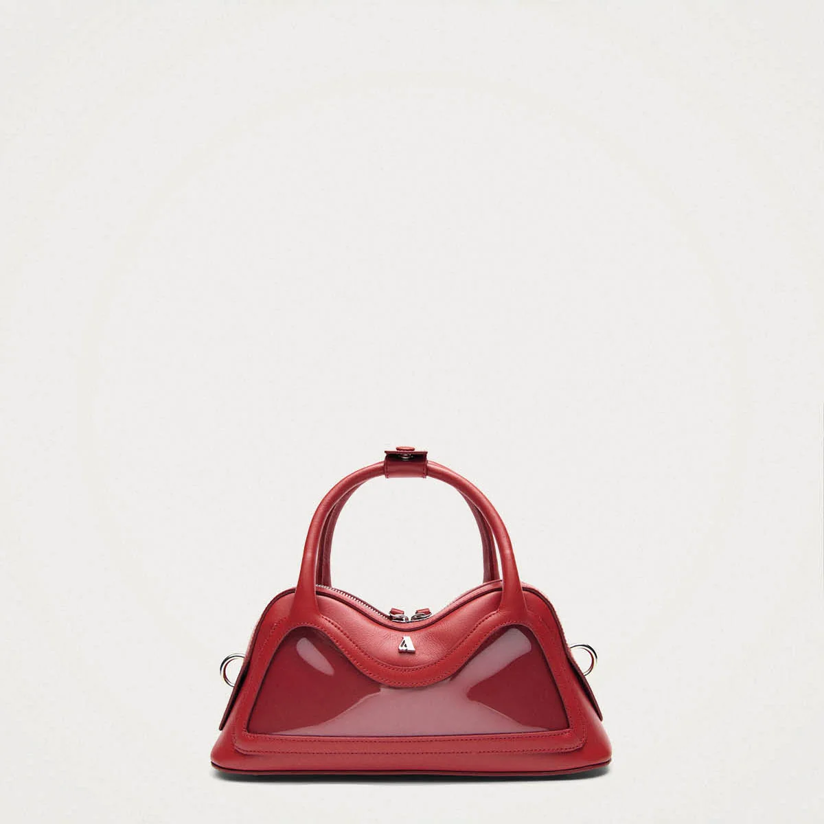 Hilma Mini Vinyl Red Leather Bag - Image 3