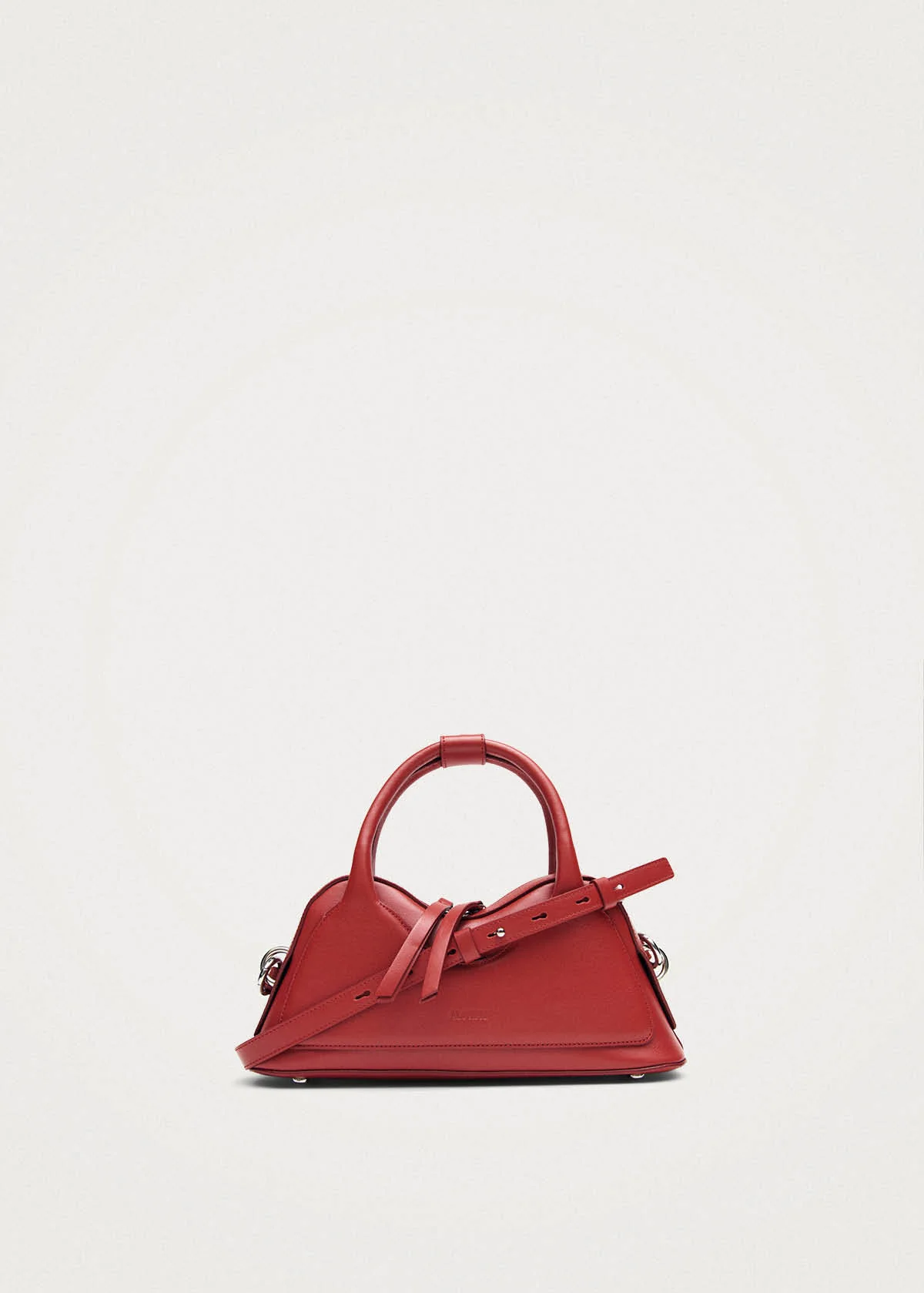 Hilma Mini Vinyl Red Leather Bag - Image 5