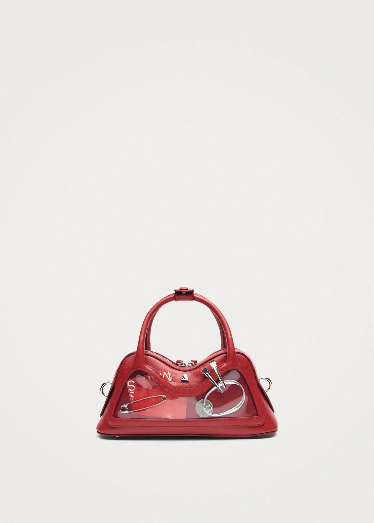 Hilma Mini Vinyl Red Leather Bag - Image 4