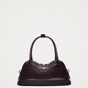 Hilma Vinyl Burgundy Leather Bag