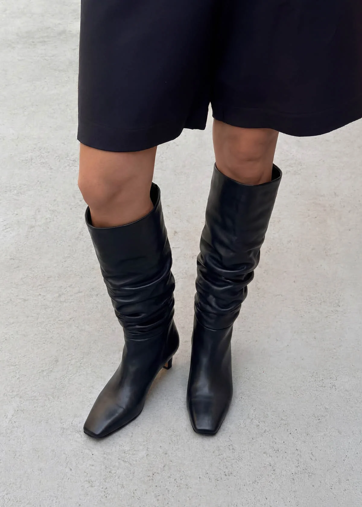 Kalila Black Leather Boots - Image 2