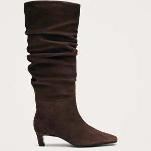 Kalila Suede Brown Leather Boots