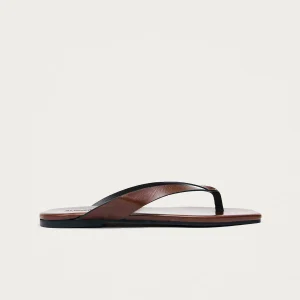 Ola Rift Brown Leather Sandals