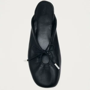 Oli Black Leather Ballet Flats