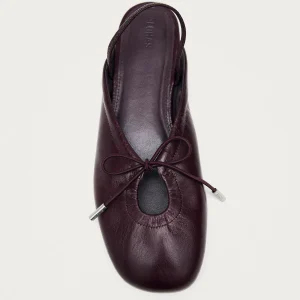 Oli Rift Burgundy Leather Ballet Flats