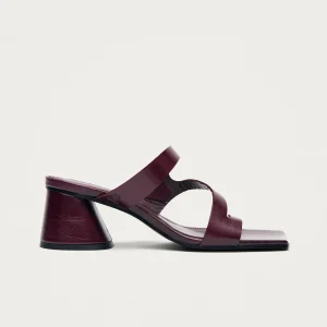 Orielle Rift Burgundy Leather Sandals