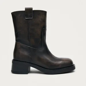 Rajan Vintage Effect Brown Leather Boots