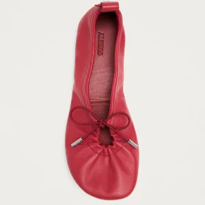 Rosalind Barefoot Red Leather Ballet Flats