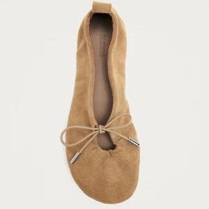 Rosalind Barefoot Suede Sand Leather Ballet Flats