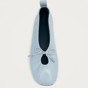 Rosalind Blue Leather Ballet Flats