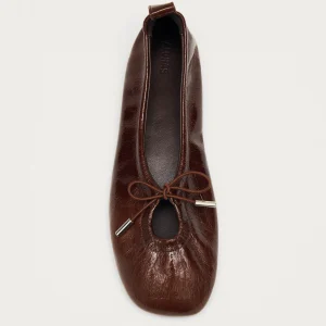 Rosalind Patent Brown Leather Ballet Flats