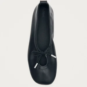 Rosalind Black Vegan Leather Ballet Flats