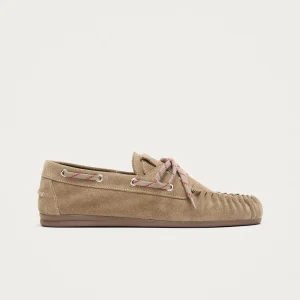 Rowan Sporty Suede Beige Leather Loafers