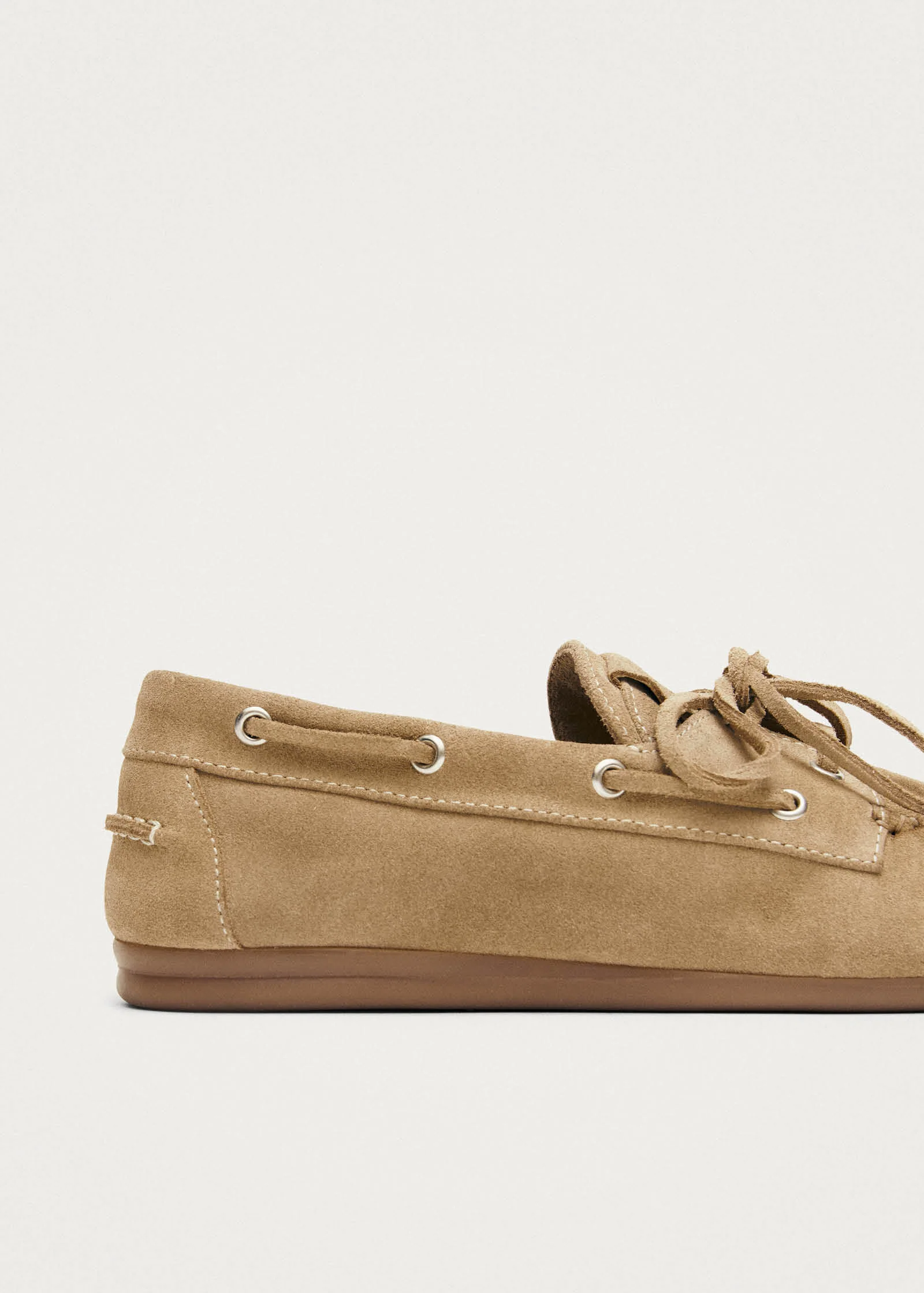 Rowan Suede Beige Leather Loafers - Image 8