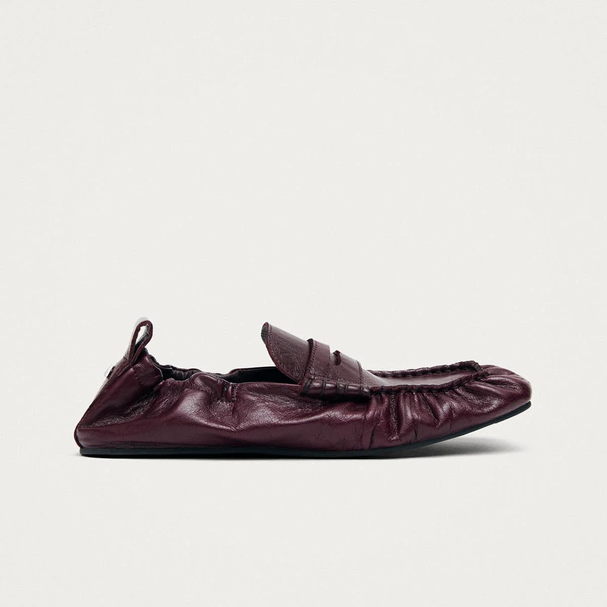 Sage Burgundy Leather Loafers - Image 3
