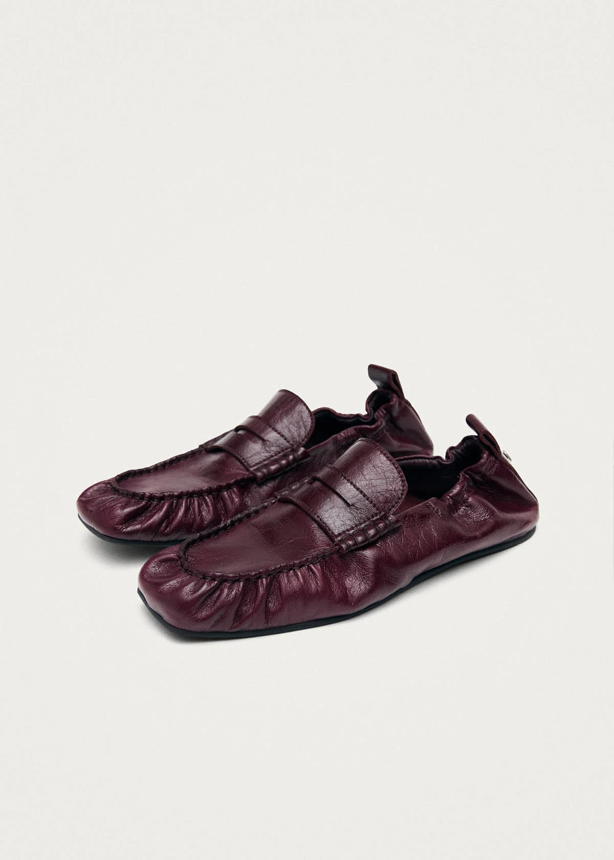 Sage Burgundy Leather Loafers - Image 6