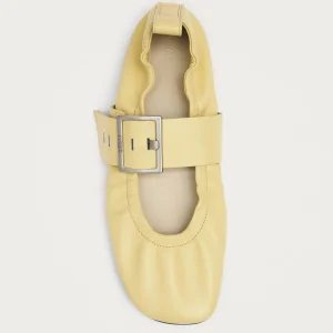 Sarea Vanilla Leather Ballet Flats