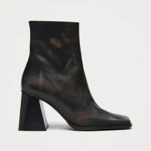 South Vintage Effect Brown Ankle Boots