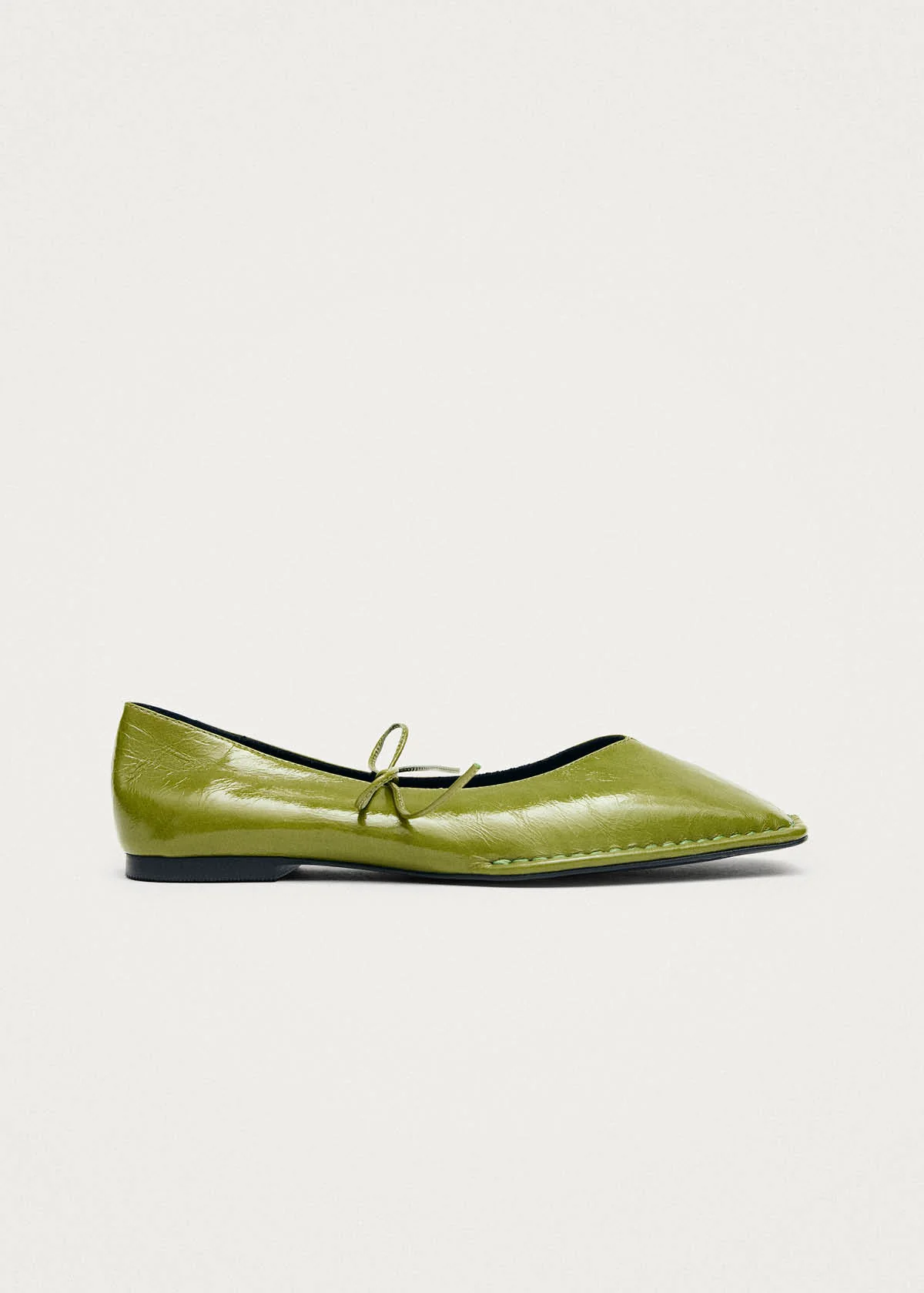Sway Patent Green Leather Ballet Flats - Image 4