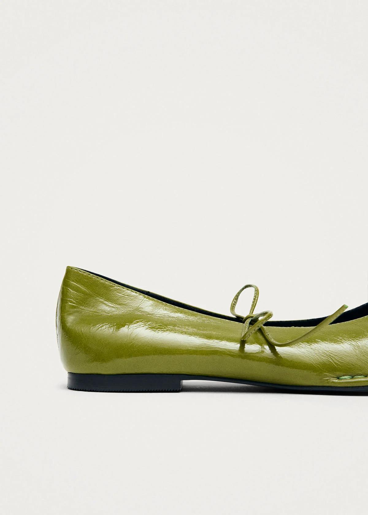 Sway Patent Green Leather Ballet Flats - Image 7