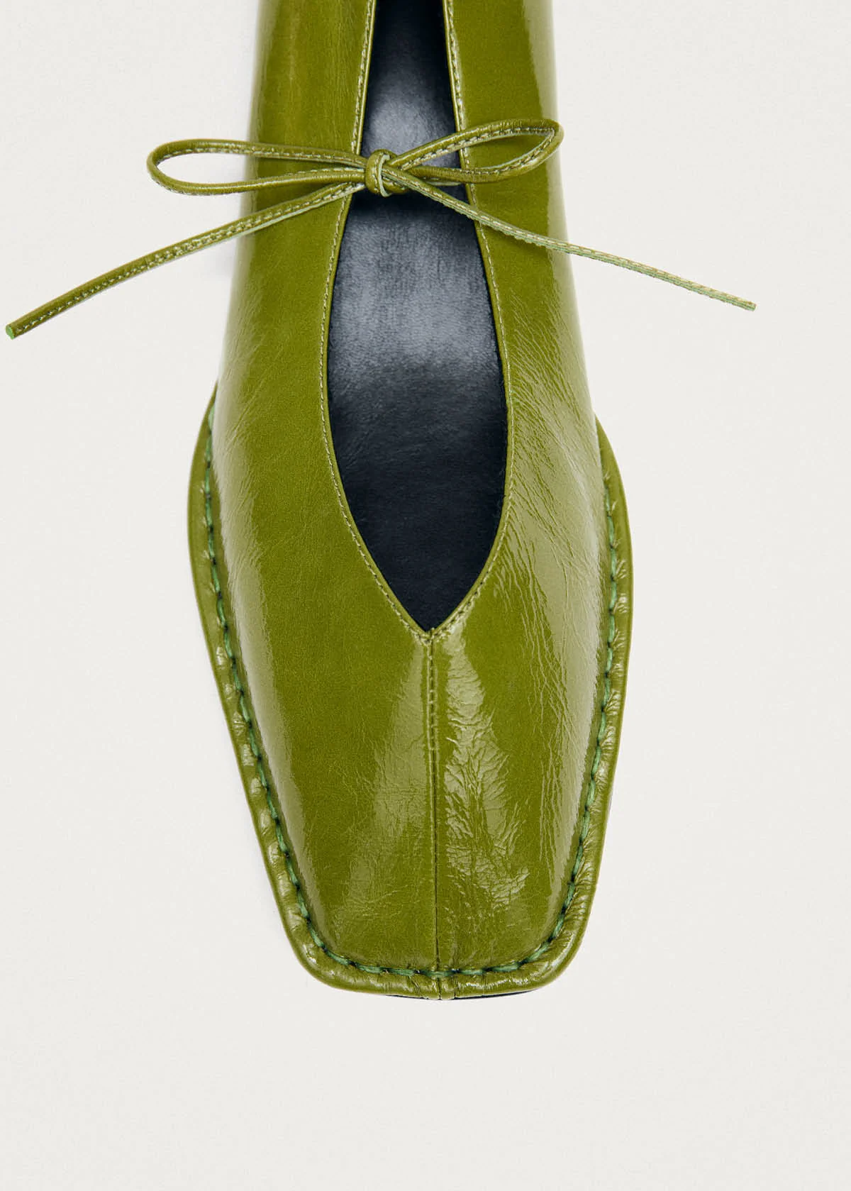 Sway Patent Green Leather Ballet Flats - Image 6