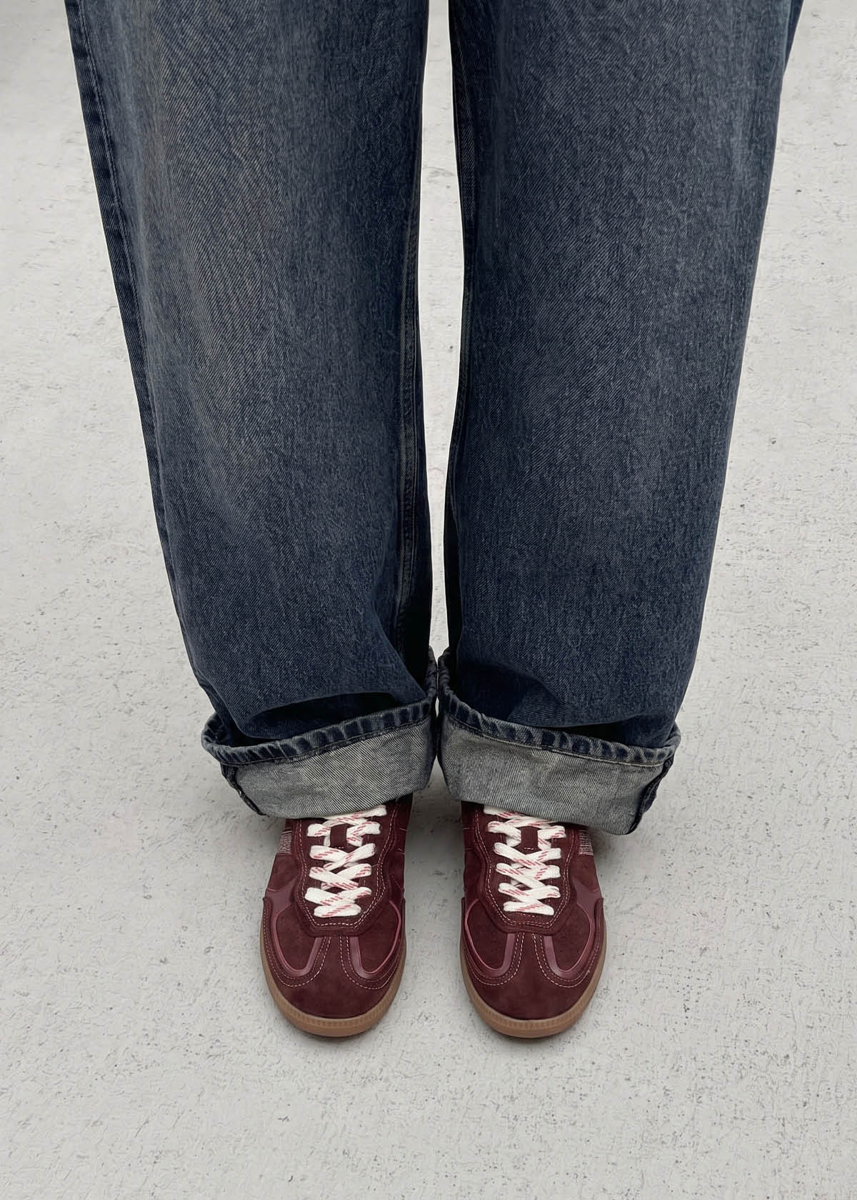 Tb.490 Rife Burgundy Cream Leather Sneakers - Image 2