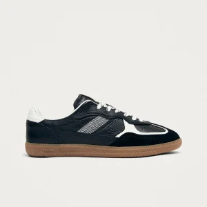 Tb.490 Rife Grain Black & White Leather Sneakers