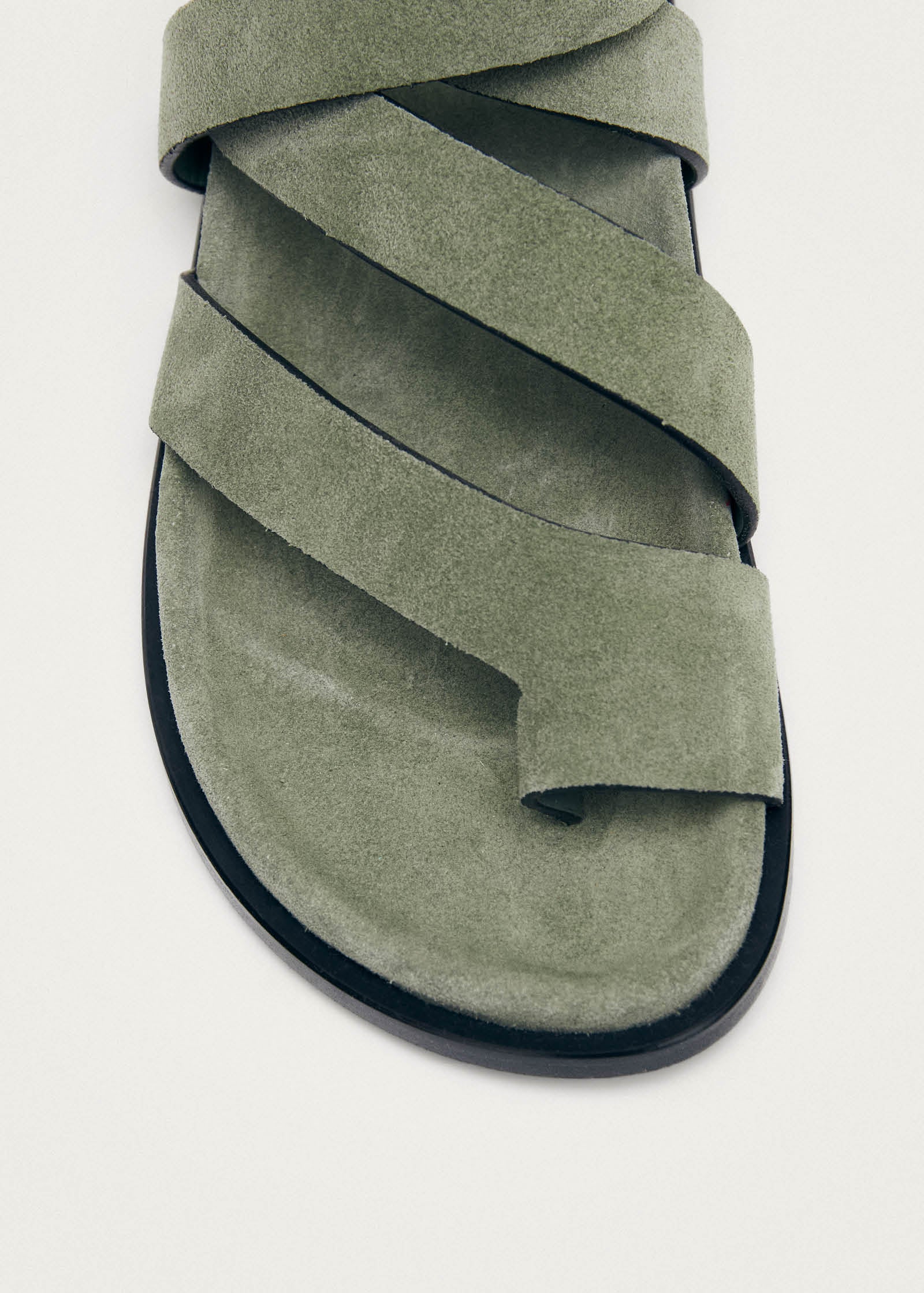 Tide Suede Green Leather Sandals - Image 6
