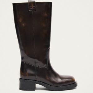 Sajan Vintage Effect Brown Leather Boots