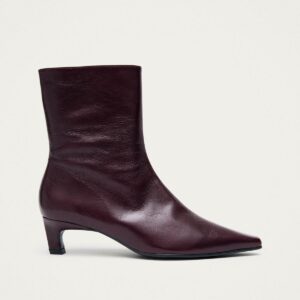 Ambar Rift Burgundy Leather Ankle Boots