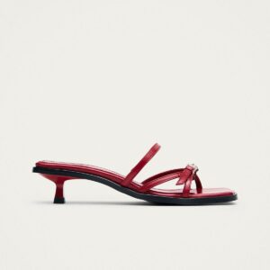 Liko Rift Red Leather Sandals
