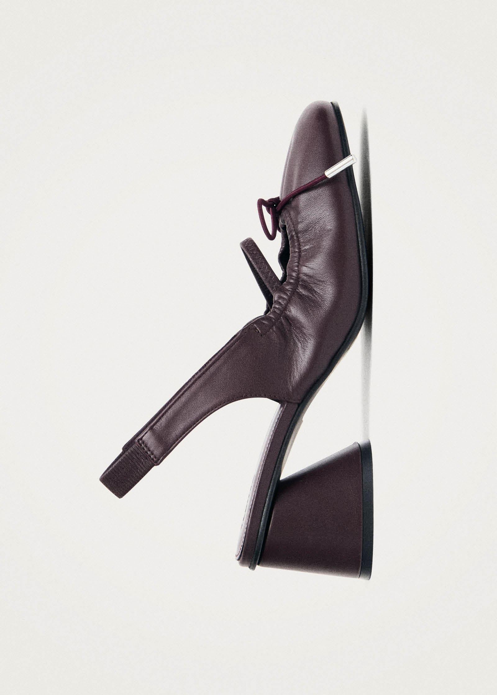 Marly Burgundy Leather Pumps - Image 4