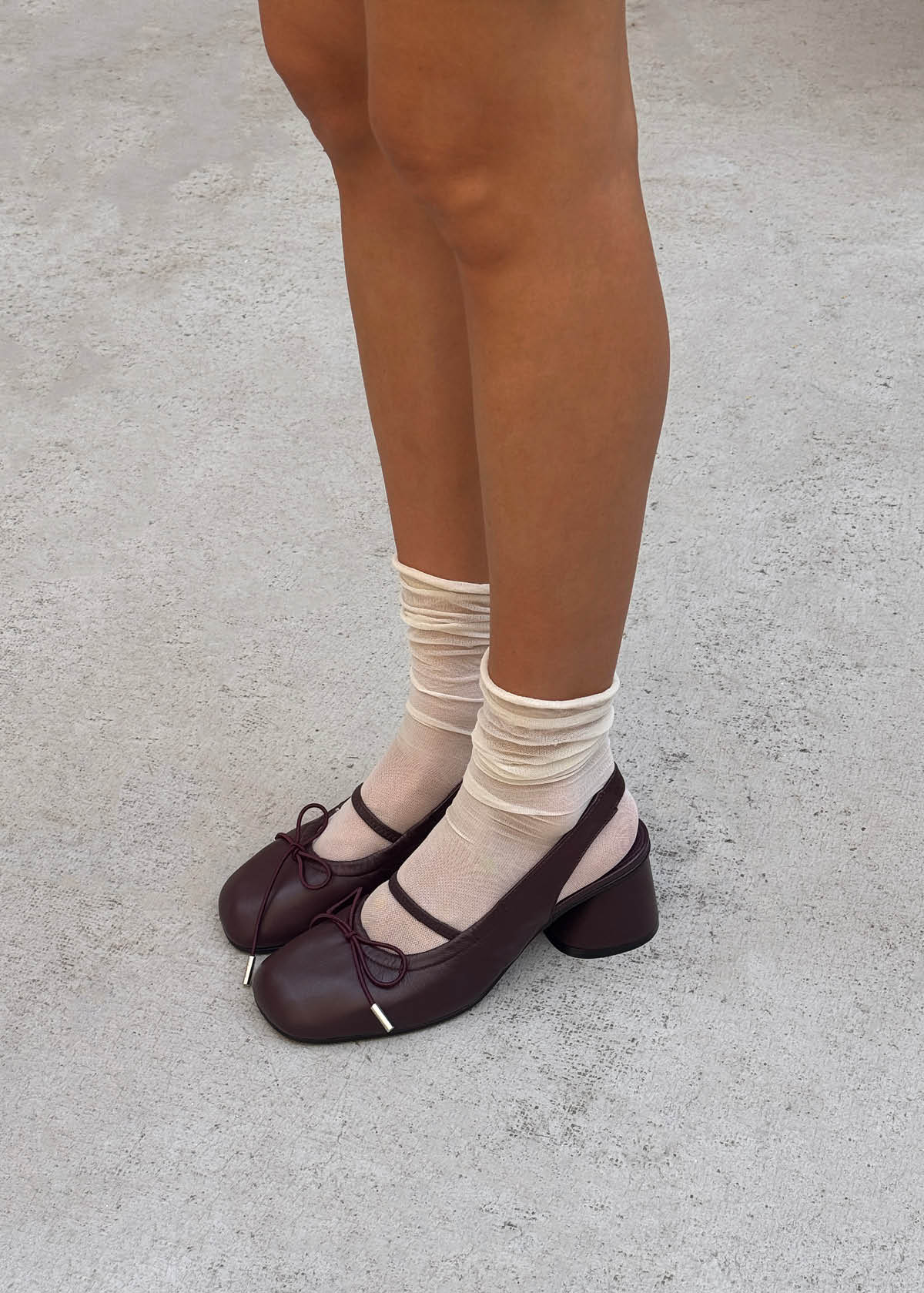 Marly Burgundy Leather Pumps - Image 2
