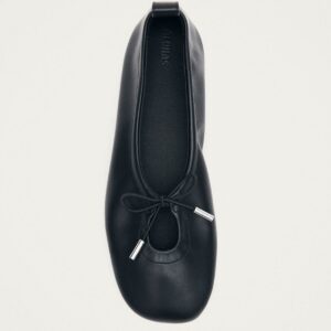 Rosalind Black Vegan Leather Ballet Flats