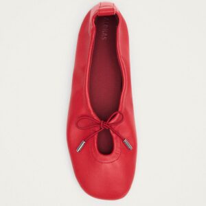 Rosalind Red Vegan Leather Ballet Flats