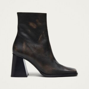 South Vintage Effect Brown Ankle Boots