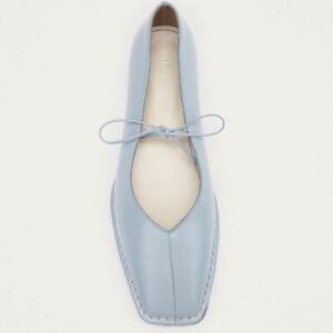 Sway Blue Leather Ballet Flats