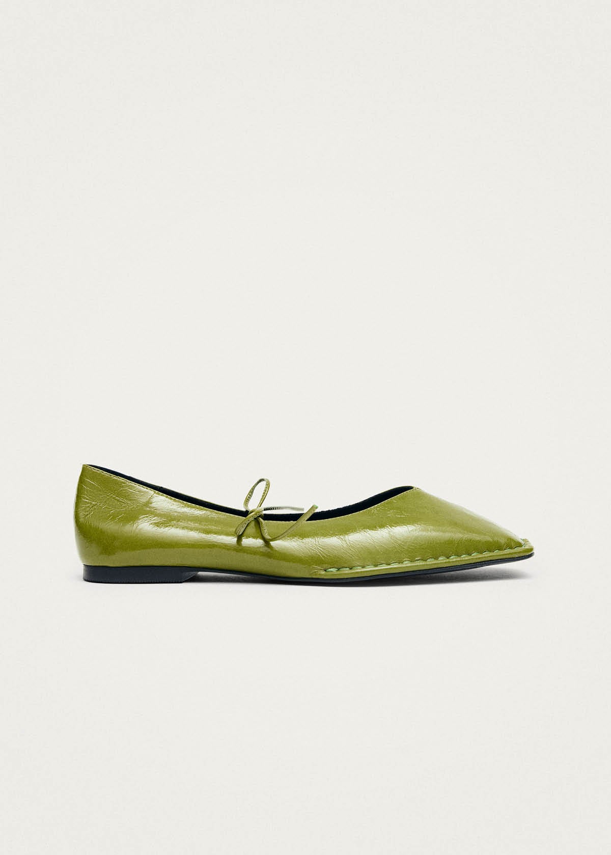 Sway Patent Green Leather Ballet Flats - Image 4