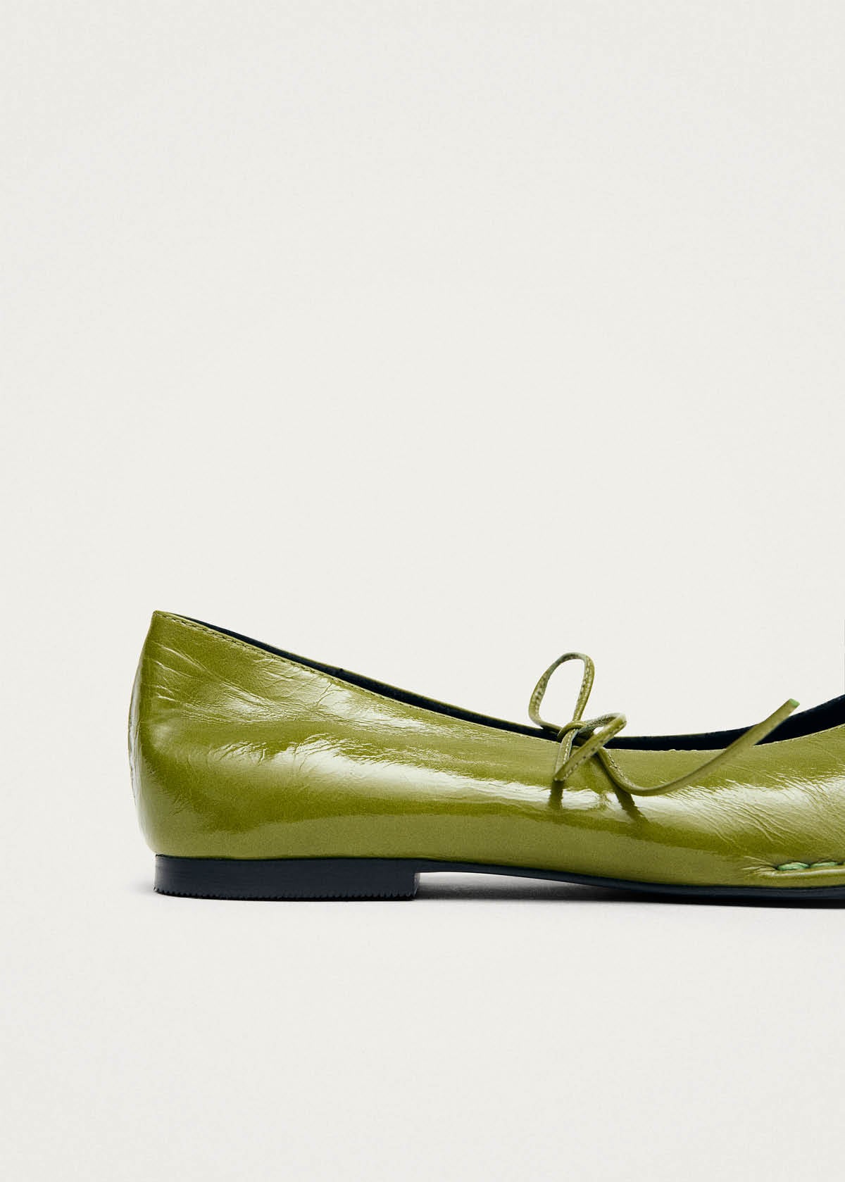 Sway Patent Green Leather Ballet Flats - Image 7