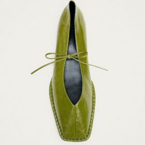 Sway Patent Green Leather Ballet Flats
