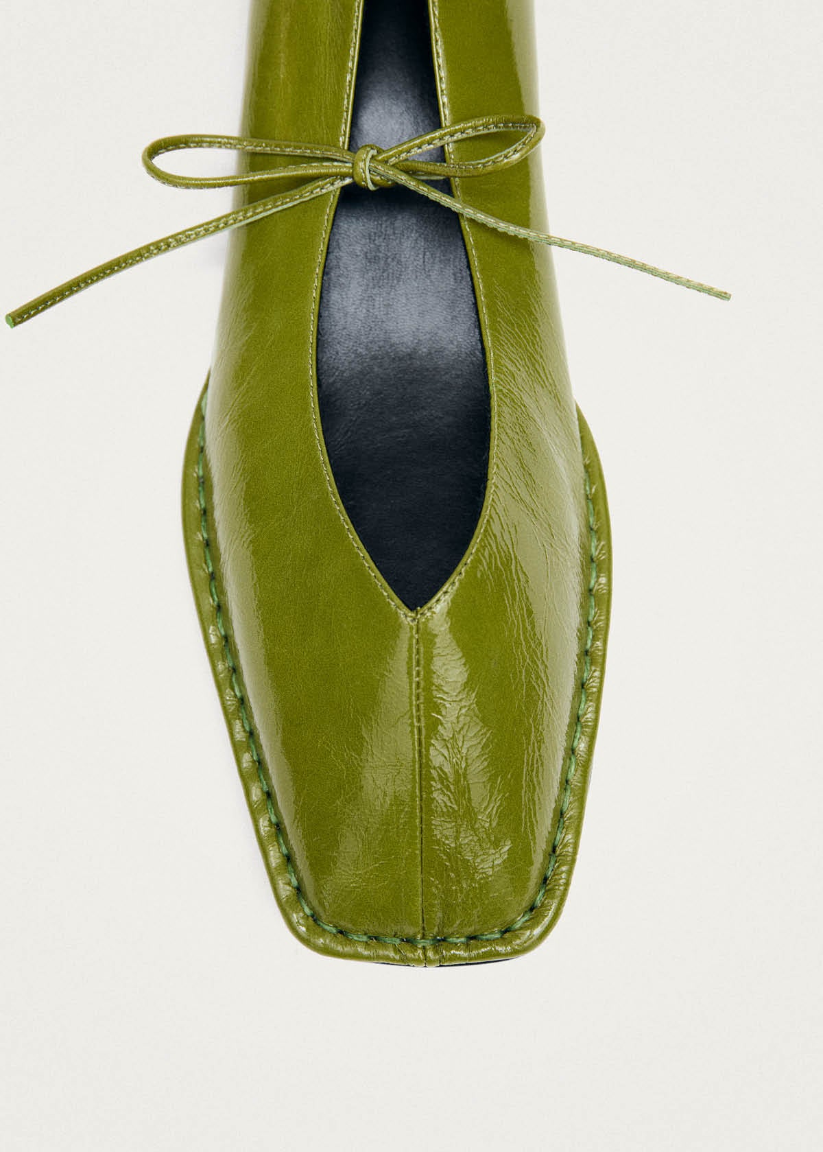 Sway Patent Green Leather Ballet Flats - Image 6